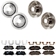 KIT-073024-6829 Front and Rear Brake Disc and Pad Kit, Plain Surface, 5 Lugs, Front-337.06 mm/Rear-350.01 mm, Front-Ceramic/Rear-Semi-Metallic
