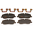 KIT-073024-6829 Front and Rear Brake Disc and Pad Kit, Plain Surface, 5 Lugs, Front-337.06 mm/Rear-350.01 mm, Front-Ceramic/Rear-Semi-Metallic
