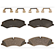 KIT-073024-6841 4-Wheel Set Front and Rear Brake Disc and Pad Kit, Plain Surface 5 Lugs Front-359.92 mm/Rear-350.01 mm Semi-metallic, Includes (4) Brake Disc and (2) Brake Pad Set