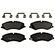 KIT-073024-6842 4-Wheel Set Front and Rear Brake Disc and Pad Kit, Plain Surface 5 Lugs Front-359.92 mm/Rear-350.01 mm Semi-metallic, Includes (4) Brake Disc and (2) Brake Pad Set