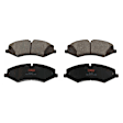 KIT-073024-6843 4-Wheel Set Front and Rear Brake Disc and Pad Kit, Plain Surface 5 Lugs Front-359.92 mm/Rear-350.01 mm Semi-metallic, Includes (4) Brake Disc and (2) Brake Pad Set