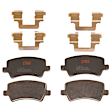 KIT-073024-6858 Front and Rear Brake Disc and Pad Kit, Plain Surface, 5 Lugs, Front-299.97 mm/Rear-302.01 mm, Front-Semi-Metallic/Rear-Ceramic