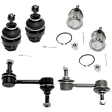 6-Piece Kit Front, Driver and Passenger Side Suspension Kit, Includes (4) Ball Joint and (2) Sway Bar Link
