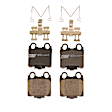 2000 Lexus GS300 - 4-Wheel Set Front and Rear Brake Disc and Pad Kit, Cross-drilled and Slotted, 5 Lugs, Front-296 mm/Rear-307 mm, Ceramic, 3.0L 6Cyl,  Includes (4) Disc and (2) Pad Set