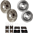 2011 Lexus LS460 - 8-Piece Kit Front and Rear Brake Disc and Pad Kit, Plain Surface, 5 Lugs, Semi-metallic, RWD, Rear Wheel Drive, For Models Without Sport Package, 4.6L 8Cyl,  Includes (4) Brake Disc and (2) Brake Pad Set