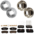 KIT-073024-7155 Front and Rear Brake Disc and Pad Kit, Plain Surface, 5 Lugs, Front-312.93 mm/Rear-329.44 mm, Front-Ceramic/Rear-Semi-Metallic
