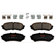KIT-073024-7157 Front and Rear Brake Disc and Pad Kit, Plain Surface, 5 Lugs, Front-312.93 mm/Rear-329.44 mm, Front-Ceramic/Rear-Semi-Metallic