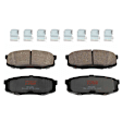 KIT-073024-7167 4-Wheel Set Front and Rear Brake Disc and Pad Kit, Plain Surface 5 Lugs Front-340.11 mm/Rear-344.93 mm Ceramic, Includes (2) Brake Pad Set and (4) Brake Disc