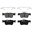 KIT-073024-7220 Front and Rear Brake Disc and Pad Kit, Plain Surface, 5 Lugs, Front-344.93 mm/Rear-314.96 mm, Front-Semi-Metallic/Rear-Ceramic