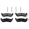 KIT-073024-7241 4-Wheel Set Front and Rear Brake Disc and Pad Kit, Plain Surface 5 Lugs Front-305.05 mm/Rear-294.89 mm Ceramic, Includes (4) Disc and (2) Pad Set