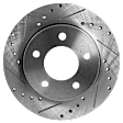 KIT-073024-7271 4-Wheel Set Front and Rear Brake Disc and Pad Kit, Cross-drilled and Slotted 5 Lugs Front-277.88 mm/Rear-264.92 mm Front-Ceramic/Rear-Semi-Metallic, Includes (4) Brake Disc and (2) Brake Pad Set