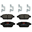 KIT-073024-7379 4-Wheel Set Front and Rear Brake Disc and Pad Kit, Plain Surface 5 Lugs Front-298.45 mm/Rear-279.91 mm Ceramic, Includes (2) Brake Pad Set and (4) Brake Disc