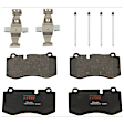 KIT-073024-7677 4-Wheel Set Front and Rear Brake Disc and Pad Kit, Front-Cross-Drilled/Rear-Plain Surface 5 Lugs Front-335.03 mm/Rear-299.97 mm Semi-metallic, Includes (4) Brake Disc and (2) Brake Pad Set