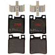 KIT-073024-7710 4-Wheel Set Front and Rear Brake Disc and Pad Kit, Plain Surface 5 Lugs Front-299.97 mm/Rear-290.07 mm Semi-metallic, Includes (4) Brake Disc and (2) Brake Pad Set