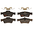 2009 Mercedes Benz GL450 - 8-Piece Kit Front and Rear Brake Disc and Pad Kit, Plain Surface, 5 Lugs, Front-Semi-Metallic/Rear-Ceramic, AWD, All Wheel Drive, enginedesignationname : 273.923, FI, For Models With Front Disc Brake, 4.7L 8Cyl,  Includes (4) Brake Disc