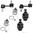 6-Piece Kit Front, Driver and Passenger Side Suspension Kit, Includes (4) Ball Joint and (2) Sway Bar Link