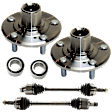 6-Piece Kit Suspension Kit, Includes (2) Wheel Bearing, (2) Axle Assembly and (2) Wheel Hub