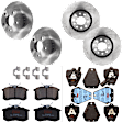 KIT-073024-878 4-Wheel Set Front and Rear Brake Disc and Pad Kit, Plain Surface 5 Lugs Front-311.91 mm/Rear-245.11 mm Semi-metallic, Includes (4) Brake Disc and (2) Brake Pad Set