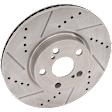 KIT-073024-8877 4-Wheel Set Front and Rear Brake Disc and Pad Kit, Cross-drilled and Slotted 5 Lugs Front-275 mm/Rear-259.08 mm Ceramic, Includes (2) Brake Pad Set and (4) Brake Disc