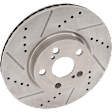 KIT-073024-8887 4-Wheel Set Front and Rear Brake Disc and Pad Kit, Cross-drilled and Slotted 5 Lugs Front-275 mm/Rear-259.08 mm Ceramic, Includes (2) Brake Pad Set and (4) Brake Disc
