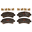 KIT-073024-9025 4-Wheel Set Brake Disc and Pad Kit, Plain Surface 5 Lugs Front and Rear-300 mm Semi-metallic, Includes (4) Brake Disc and (2) Brake Pad Set