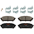 KIT-073024-9082 Front and Rear Brake Disc and Pad Kit, Plain Surface, 5 Lugs, Front-276.86 mm/Rear-265.43 mm, Front-Ceramic/Rear-Semi-Metallic