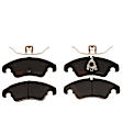 KIT-073024-921 4-Wheel Set Front and Rear Brake Disc and Pad Kit, Plain Surface 5 Lugs Front-344.93 mm/Rear-329.95 mm Front-Ceramic/Rear-Semi-Metallic, Includes (2) Brake Pad Set and (4) Brake Disc