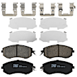 KIT-073024-9229 4-Wheel Set Brake Disc and Pad Kit, Plain Surface 5 Lugs Front-293.4 mm/Rear-289.81 mm Front-Ceramic/Rear-Semi-Metallic, Includes (4) Brake Disc and (2) Brake Pad Set