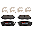 KIT-073024-9229 4-Wheel Set Brake Disc and Pad Kit, Plain Surface 5 Lugs Front-293.4 mm/Rear-289.81 mm Front-Ceramic/Rear-Semi-Metallic, Includes (4) Brake Disc and (2) Brake Pad Set