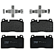 KIT-073024-923 4-Wheel Set Front and Rear Brake Disc and Pad Kit, Plain Surface 5 Lugs Front-344.93 mm/Rear-329.95 mm Semi-metallic, Includes (2) Brake Pad Set and (4) Brake Disc