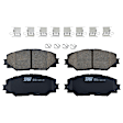KIT-073024-9289 4-Wheel Set Front and Rear Brake Disc and Pad Kit, Plain Surface 5 Lugs Front-275.08 mm/Rear-278.89 mm Ceramic, Includes (4) Disc and (2) Pad Set