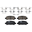 KIT-073024-9314 4-Wheel Set Front and Rear Brake Disc and Pad Kit, Plain Surface 5 Lugs Front-293.4 mm/Rear-289.81 mm Ceramic, Includes (4) Brake Disc and (2) Brake Pad Set