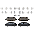 KIT-073024-9329 4-Wheel Set Front and Rear Brake Disc and Pad Kit, Plain Surface 5 Lugs Front-293.62 mm/Rear-265.43 mm Ceramic, Includes (2) Brake Pad Set and (4) Brake Disc