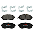 KIT-073024-9330 4-Wheel Set Front and Rear Brake Disc and Pad Kit, Plain Surface 5 Lugs Front-293.62 mm/Rear-265.43 mm Ceramic, Includes (2) Brake Pad Set and (4) Brake Disc