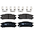 KIT-073024-9375 Front and Rear Brake Disc and Pad Kit, Plain Surface 5 Lugs Front-276.86 mm/Rear-265.43 mm Front-Ceramic/Rear-Semi-Metallic