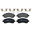 KIT-073024-9375 Front and Rear Brake Disc and Pad Kit, Plain Surface 5 Lugs Front-276.86 mm/Rear-265.43 mm Front-Ceramic/Rear-Semi-Metallic