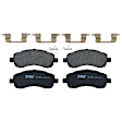 KIT-073024-9469 4-Wheel Set Front and Rear Brake Disc and Pad Kit, Plain Surface 5 Lugs Front-276.86 mm/Rear-289.81 mm Ceramic, Includes (2) Brake Pad Set and (4) Brake Disc