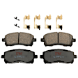 KIT-073024-9470 4-Wheel Set Front and Rear Brake Disc and Pad Kit, Plain Surface 5 Lugs Front-276.86 mm/Rear-289.81 mm Ceramic, Includes (2) Brake Pad Set and (4) Brake Disc