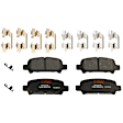 KIT-073024-9472 4-Wheel Set Front and Rear Brake Disc and Pad Kit, Plain Surface 5 Lugs Front-276.86 mm/Rear-289.81 mm Ceramic, Includes (2) Brake Pad Set and (4) Brake Disc