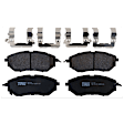 KIT-073024-9558 4-Wheel Set Front and Rear Brake Disc and Pad Kit, Plain Surface 5 Lugs Front-276.86 mm/Rear-273.81 mm Front-Semi-Metallic/Rear-Ceramic, Includes (2) Brake Pad Set and (4) Brake Disc