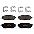 KIT-073024-9560 4-Wheel Set Front and Rear Brake Disc and Pad Kit, Plain Surface 5 Lugs Front-276.86 mm/Rear-273.81 mm Front-Semi-Metallic/Rear-Ceramic, Includes (2) Brake Pad Set and (4) Brake Disc