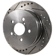 KIT-073024-9641 4-Wheel Set Front and Rear Brake Disc and Pad Kit, Cross-drilled and Slotted 5 Lugs Front-293.4 mm/Rear-273.81 mm Ceramic, Includes (4) Brake Disc and (2) Brake Pad Set