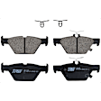 KIT-073024-9641 4-Wheel Set Front and Rear Brake Disc and Pad Kit, Cross-drilled and Slotted 5 Lugs Front-293.4 mm/Rear-273.81 mm Ceramic, Includes (4) Brake Disc and (2) Brake Pad Set