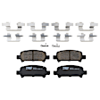 KIT-073024-9691 4-Wheel Set Front and Rear Brake Disc and Pad Kit, Plain Surface 5 Lugs Front-293.62 mm/Rear-265.43 mm Ceramic, Includes (2) Brake Pad Set and (4) Brake Disc