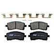 KIT-073024-9691 4-Wheel Set Front and Rear Brake Disc and Pad Kit, Plain Surface 5 Lugs Front-293.62 mm/Rear-265.43 mm Ceramic, Includes (2) Brake Pad Set and (4) Brake Disc