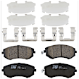 KIT-073024-9698 4-Wheel Set Front and Rear Brake Disc and Pad Kit, Plain Surface 5 Lugs Front-276.86 mm/Rear-265.43 mm Ceramic, Includes (2) Brake Pad Set and (4) Brake Disc