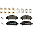 KIT-073024-9701 4-Wheel Set Front and Rear Brake Disc and Pad Kit, Plain Surface 5 Lugs Front-276.86 mm/Rear-265.43 mm Ceramic, Includes (2) Brake Pad Set and (4) Brake Disc