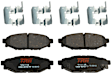 KIT-073024-9710 4-Wheel Set Front and Rear Brake Disc and Pad Kit, Plain Surface 5 Lugs Front-293.62 mm/Rear-273.81 mm Ceramic, Includes (2) Brake Pad Set and (4) Brake Disc