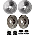 KIT-073024-9739 Front and Rear Brake Disc and Pad Kit, Plain Surface, 5 Lugs, Front-294.64 mm/Rear-308 mm, Front-Semi-Metallic/Rear-Ceramic