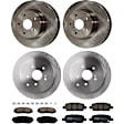 KIT-073024-9740 Front and Rear Brake Disc and Pad Kit, Plain Surface, 5 Lugs, Front-294.64 mm/Rear-308 mm, Front-Semi-Metallic/Rear-Ceramic
